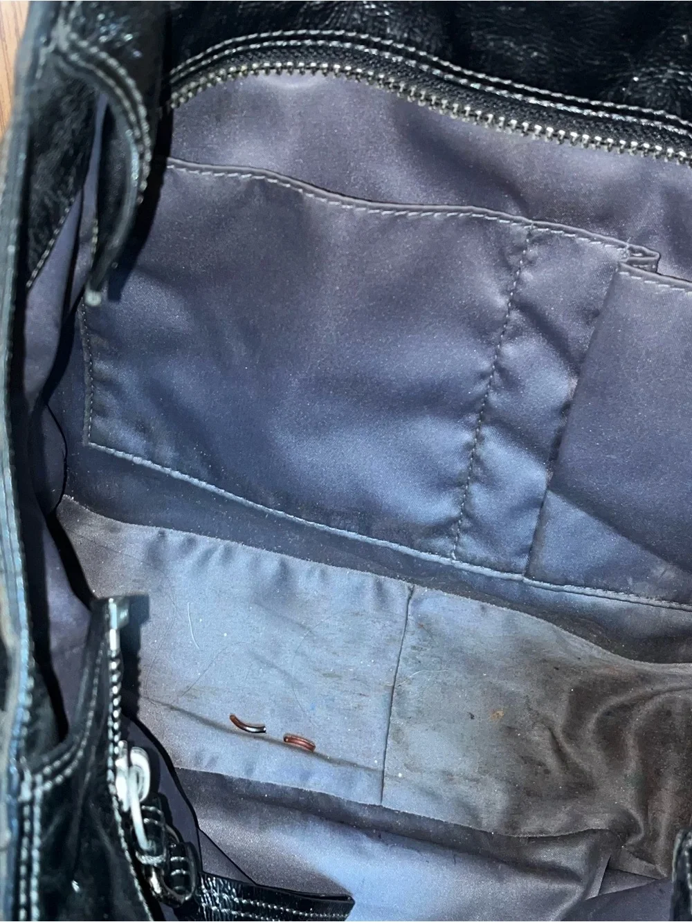 Coach Black Signature Canvas Satchel with Silver-Tone Chain Handles & Wallet